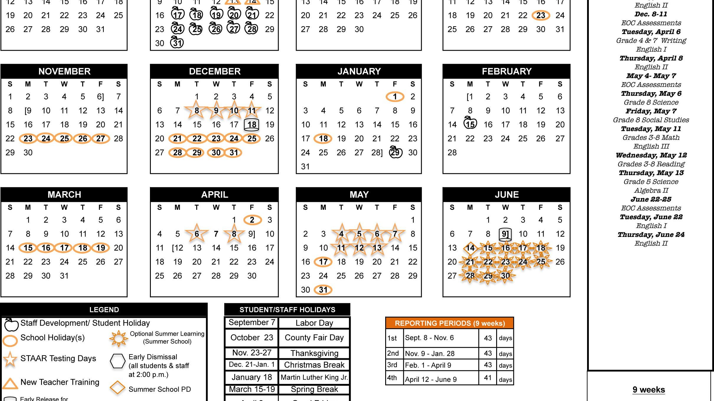 Aisd Amarillo Calendar Customize And Print