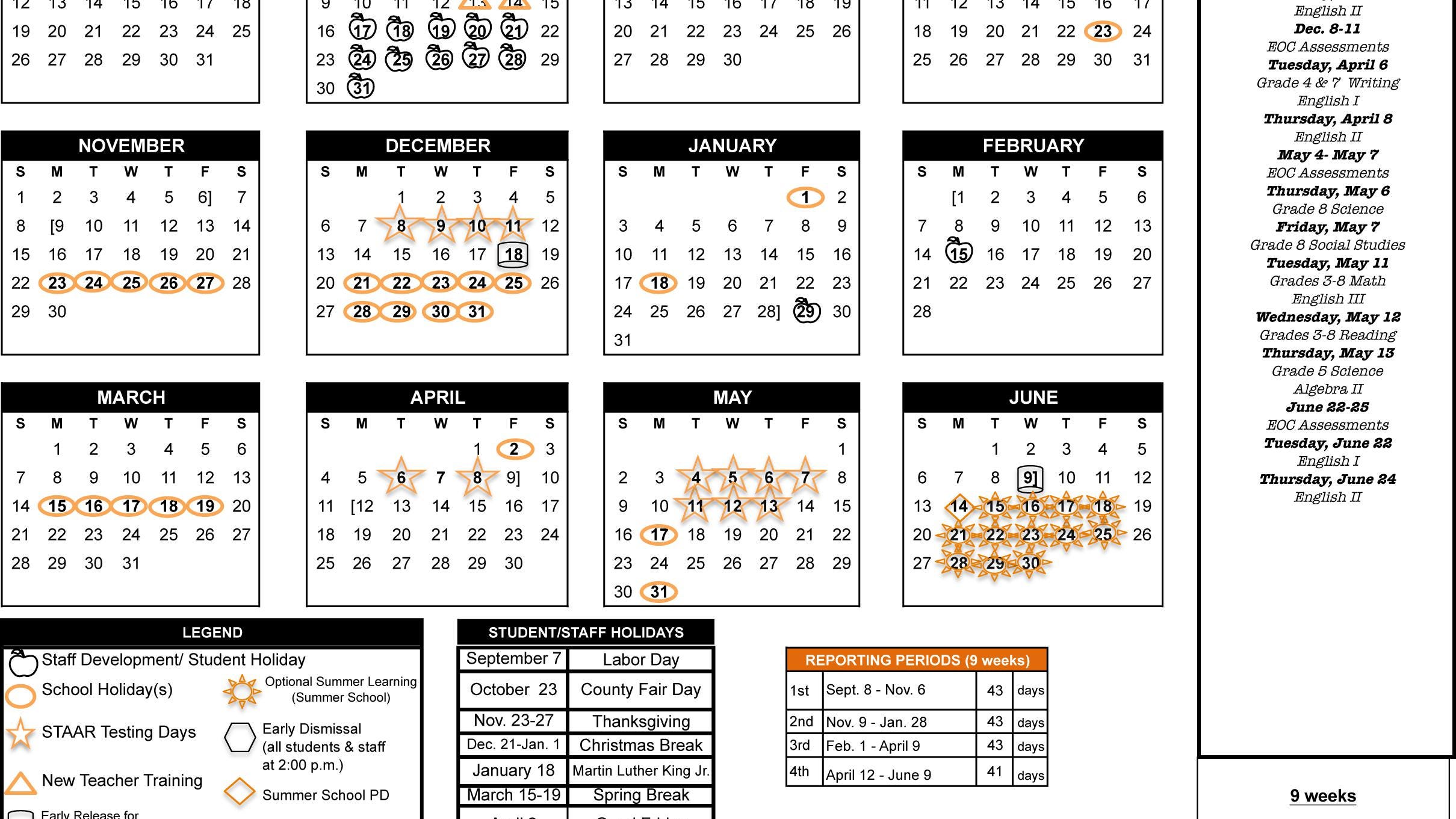 Aisd Amarillo Calendar - Customize and Print