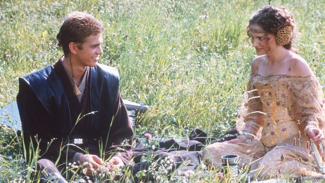 Anakin Skywalker's (Hayden Christensen) blossoming love for Queen Amidala (Natalie Portman) gets clipped by the Jedi code, which forbids emotional entanglements.