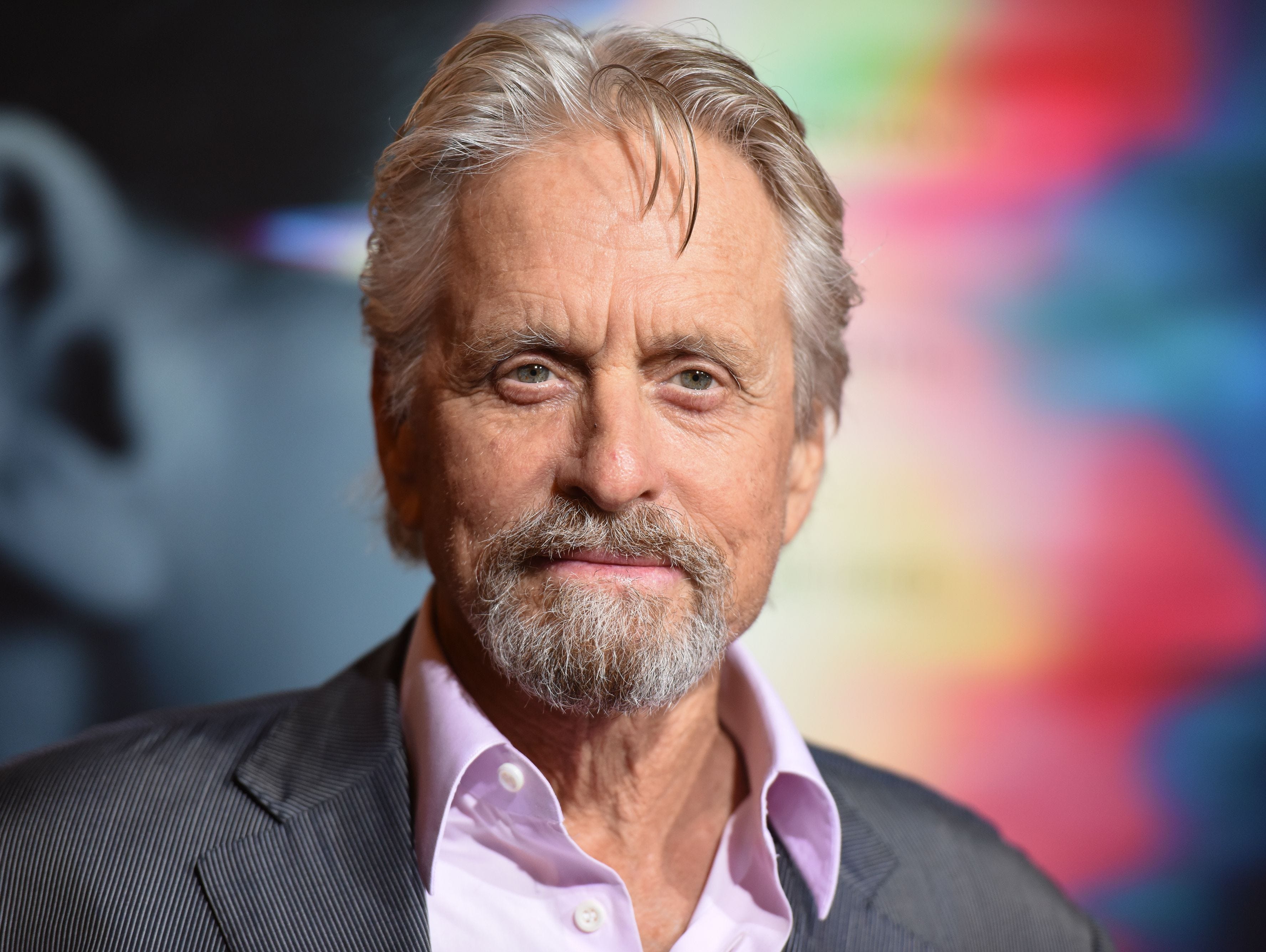 Actor Michael Douglas arrives for the premiere of 'Flatliners' last week in Los Angeles. Douglas produced the sci-fi horror film and the 1990 original.