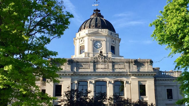 The Monroe County Courthouse in Bloomington on May 30, 2017.