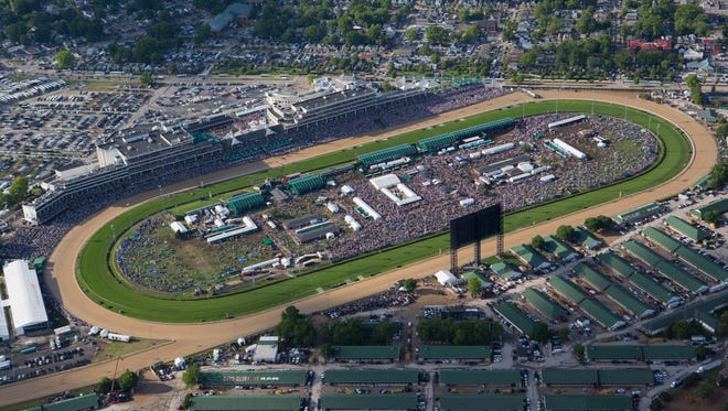 A scene from Churchill Downs prior to the Kentucky Derby. May 6, 2017.