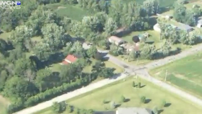 A view of the home where the baby was found.