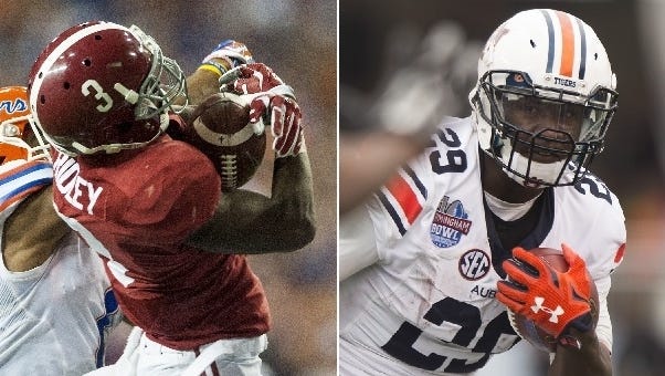 Alabama's Calvin Ridley and Auburn's Jovon Robinson will be key players for their respective teams this upcoming season.