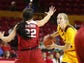 Arkansas Lady Razorbacks  Bailey Zimmerman (22) guards