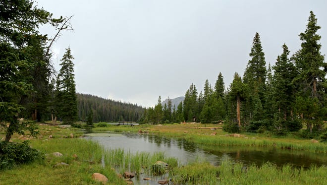 Headwaters of the Duchesne River along the Mirror Lake Scenic Byway.