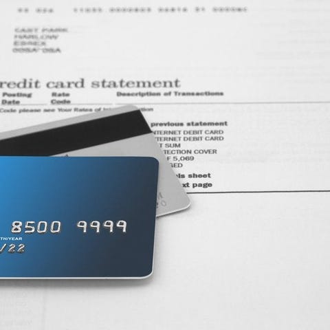 credit card statement with credit cards