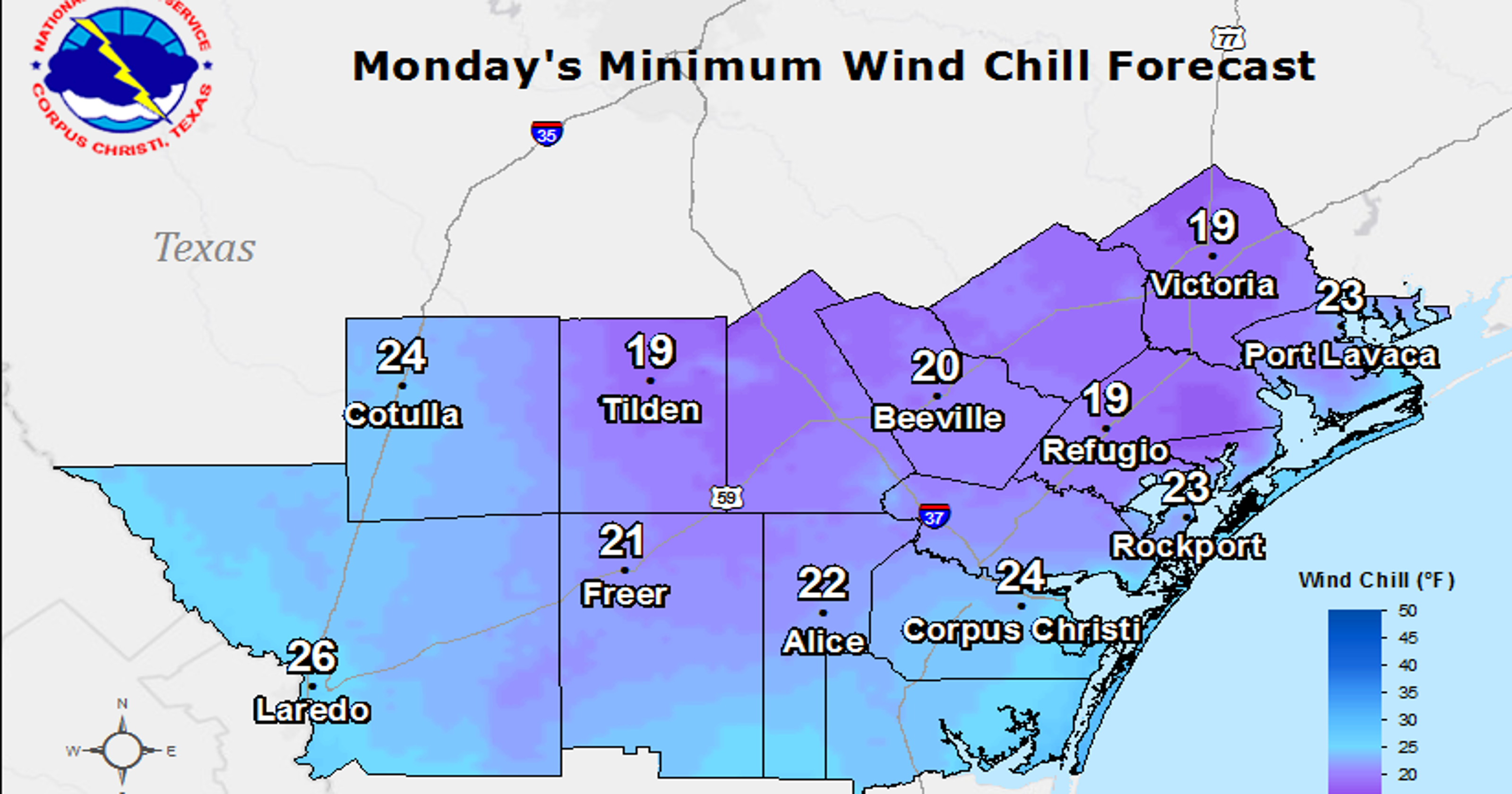 Cold front brings possible freeze for parts of South Texas