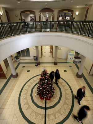 The lobby of the Warren County Administration Building.
