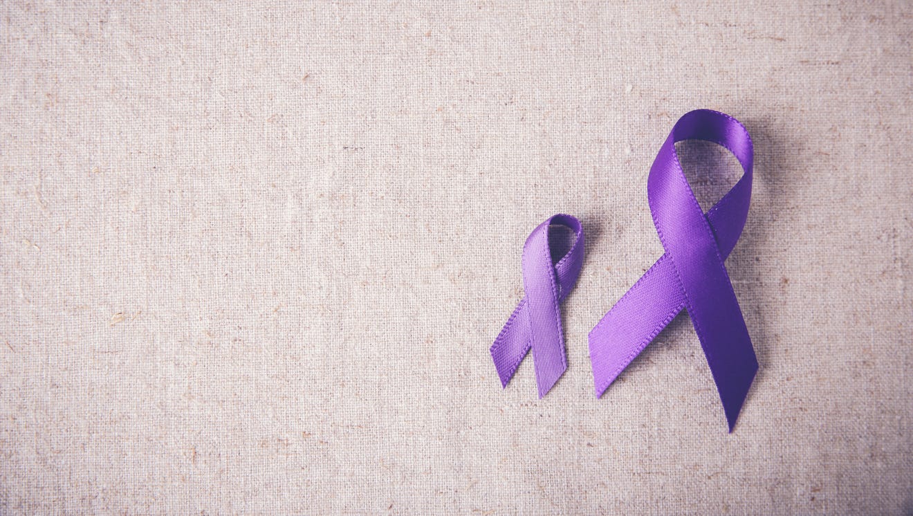 Purple conf. Фиолетовый угол с лентой. Anosmia Awareness Day вектор. Breast Cancer background. День эпилепсии фиолетовый день.