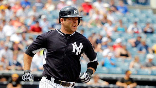 Austin Romine, shown here during a spring training game with the New York Yankees in April, drove in six runs against the Red Wings on Thursday.