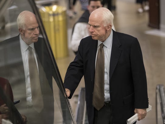 Sen. John McCain, R-Ariz., shown arriving at the Capitol