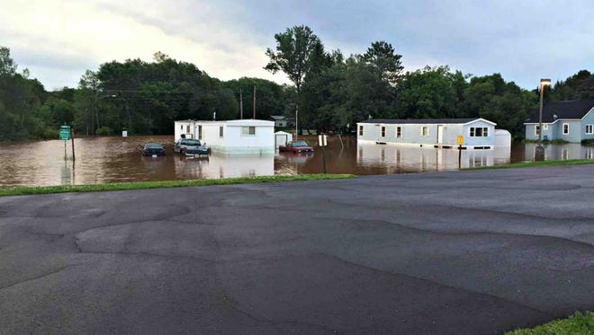 Mellen in Ashland County was one community in northern Wisconsin struck by flooding after heavy rains in July 2016.