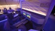 The new Polaris business-class cabin as seen on United