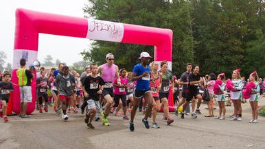 The start of last year's Go Pink 5K. Hoping you will join us at 8.m. Saturday for the start at Market Square.