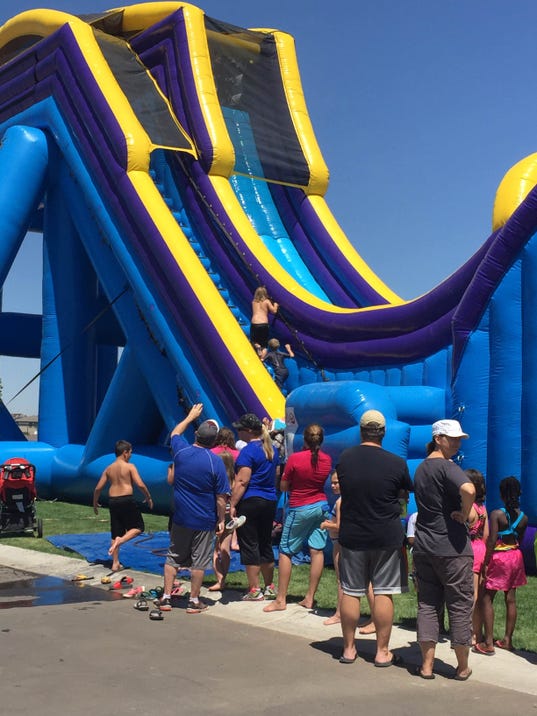 'Tallest inflatable water slide in world' in Gilbert