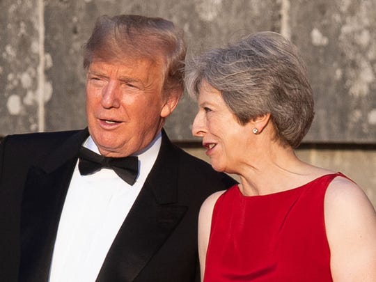 President Donald Trump and British Prime Minister Theresa