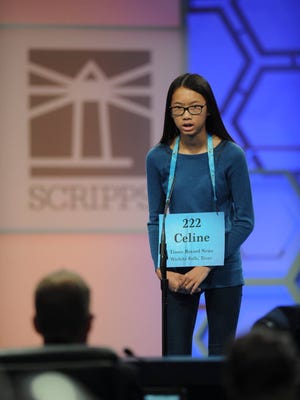 Celine Yap of Christ Academy competes in the Scripps National Spelling Bee.