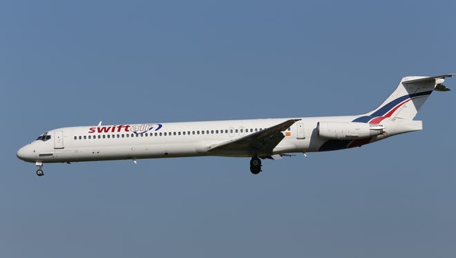 An MD-83 Swiftair aircraft. Swiftair is the owner of the plane operated by Air Algerie that disappeared from radar on July 24.