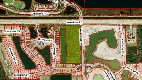 Expect Neal Communities to begin construction on Richmond Park in a couple of months on the southwest corner of Immokalee Road and Woodcrest Drive. The new multifamily commmunity will be sandwiched between Bent Creek Village, left, and WCI's LaMorada, right.