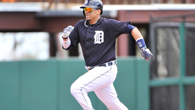 Tigers designated hitter Victor Martinez will sit until at least Saturday with a mild hamstring strain.