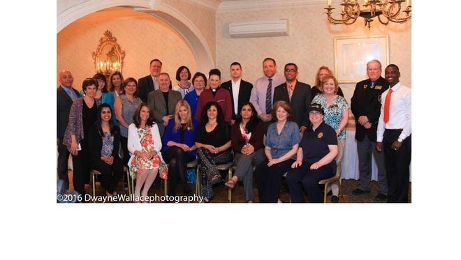 David Zelley, district governor for Rotary District 7640, which covers South Jersey, officiated the induction/formation of the Tri-County Community Rotary Group, an extension of the South Jersey Rotary E-Club, on April 19. Zelley, district leadership and some of the members are pictured at the induction.
