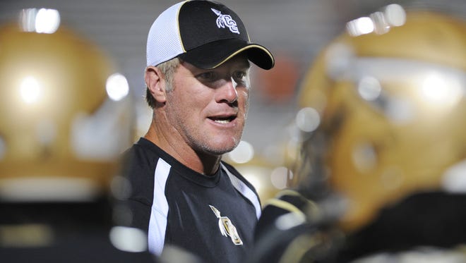 Brett Favre is enjoying his time as a volunteer coach at Oak Grove High in Mississippi.