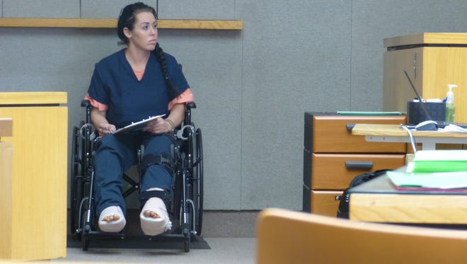 Grace Elizabeth Ward appears at her first arraignment in Shasta County Superior Court.