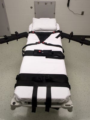 File photo shows Alabama's lethal injection chamber at Holman Correctional Facility. Alabama hasn't executed an inmate since 2013 because of an execution drug shortage.