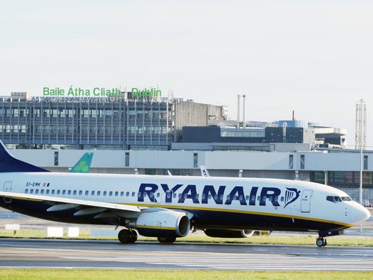 A Ryanair Boeing 737 at Dublin Airport on Sept. 28,