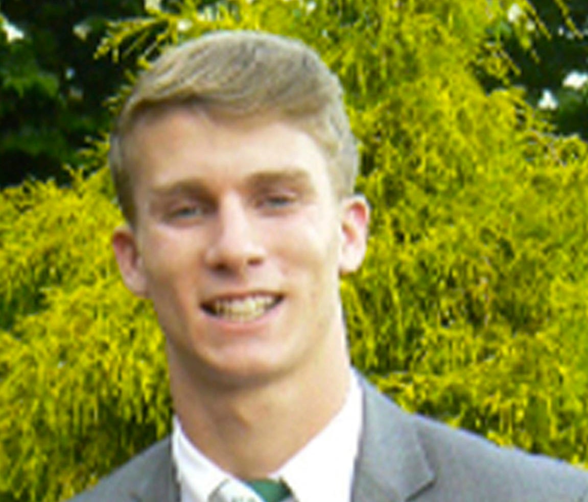 This undated photo released by the Bermuda Police Service shows American college student Mark Dombroski, whose body was discovered after he was reported missing in Bermuda. Dombroski was on a rugby tour with Saint Joseph's University, a college near 