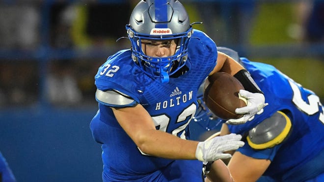 Holton senior back Canon Karn ran for 157 yards and two touchdowns in last week's 28-14 loss to Perry-Lecompton. He leads the Wildcats in rushing and a ground game averaging more than 300 yards per game.