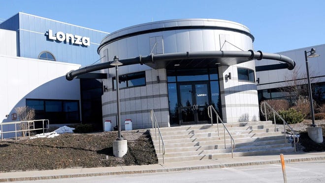 Lonza Biologics, located at 101 International Drive at Pease Tradeport in Portsmouth, has begun to manufacture a COVID-19 vaccine developed by Cambridge, Mass-based pharmaceutical company Moderna and the U.S. government.