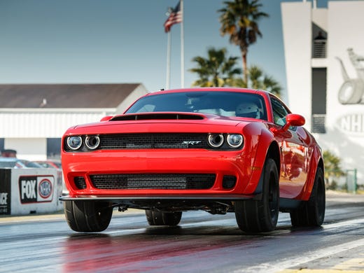 The 2018 Dodge Challenger SRT Demon even lifts its