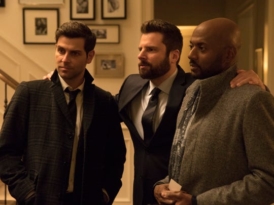 David Giuntoli as Eddie, James Roday as Gary and Romany