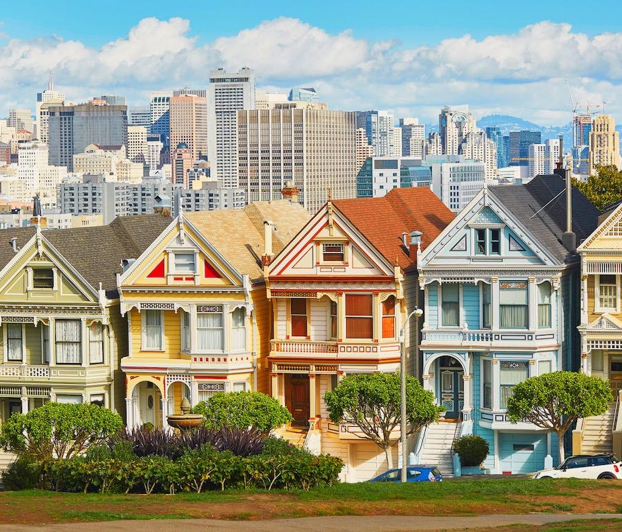 California  Most expensive housing market: San Francisco County  Median home price: $1,087,599  Median mortgage payment: $4,395  Median household income: $87,701 (State: $67,739)  Pct. homes valued $1,000,000+: 35.9%  