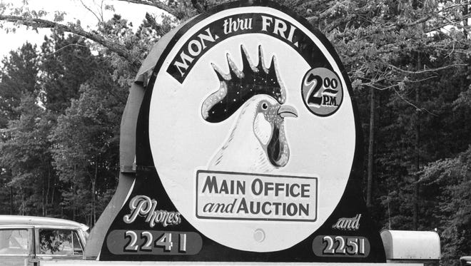 A sign from the Eastern Shore Poultry Growers Exchange.