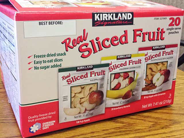 Costco Recalls Freeze Dried Fruit Snacks