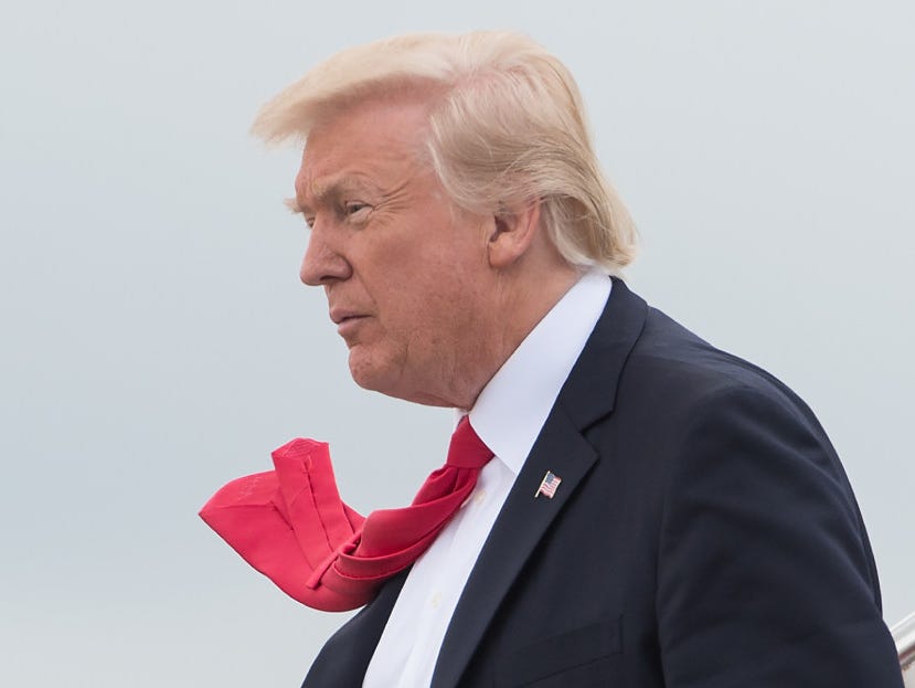 President Trump arrives in Long Island, N.Y., on July 28, 2017.