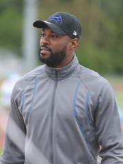 Former Detroit Lions receiver Calvin Johnson during