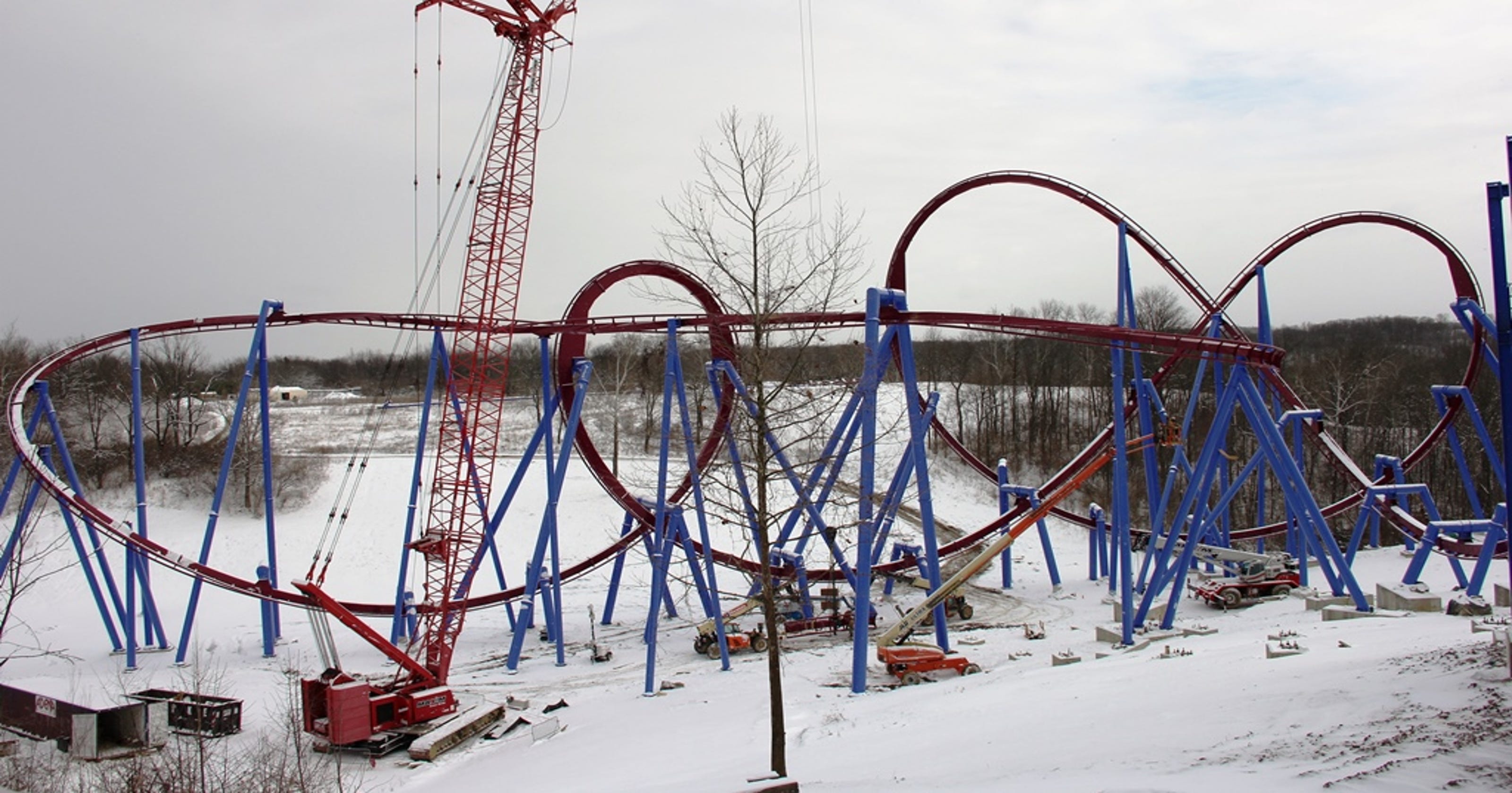 Track done on Kings Island's Banshee roller coaster