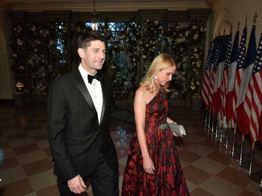 Paul Ryan and his wife, Janna, arrive at the White