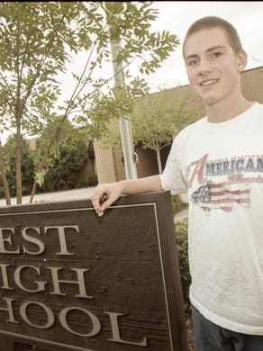 West High School sophomore Adam Robinson in October 1998.