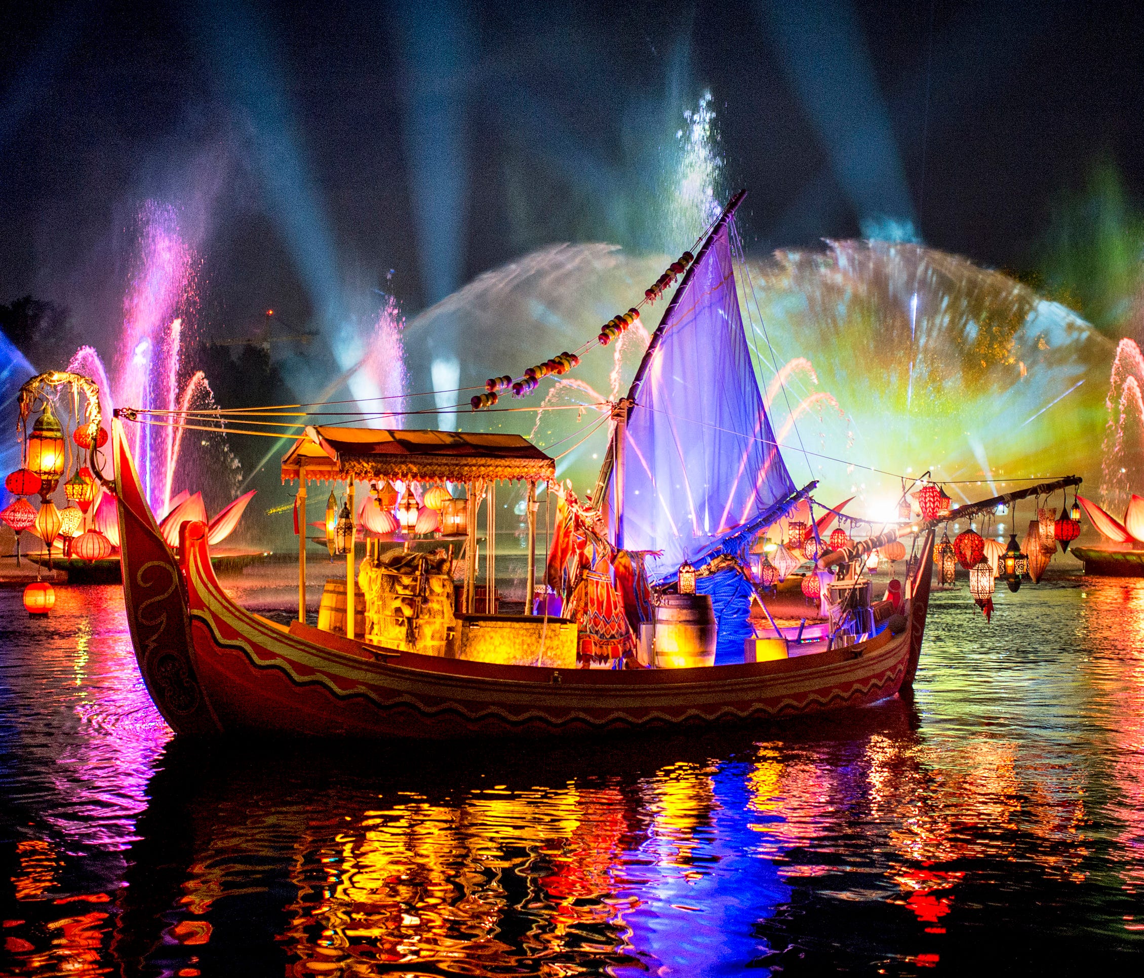 Rivers of Light is an all-new nighttime show at Disney's Animal Kingdom at Walt Disney World Resort. Rich in symbolism and storytelling, the elaborate theatrical production takes guests on a breathtaking emotional journey -- a visual mix of water, fi