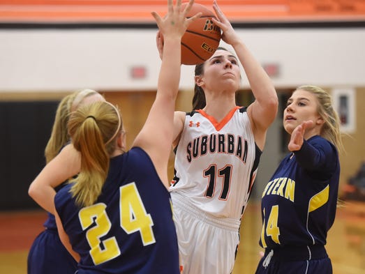 Action during Eastern York high school's 46-36 victory