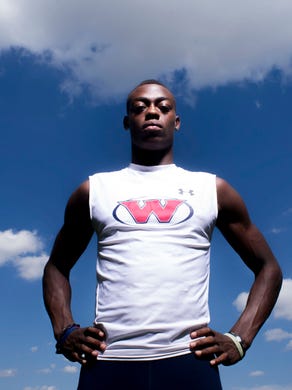 Lionell Morris of West High School is the track and field athlete of the year. He is pictured on Wednesday, June 19, 2013. 