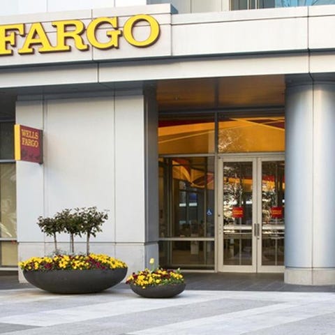 Exterior of a Wells Fargo branch.