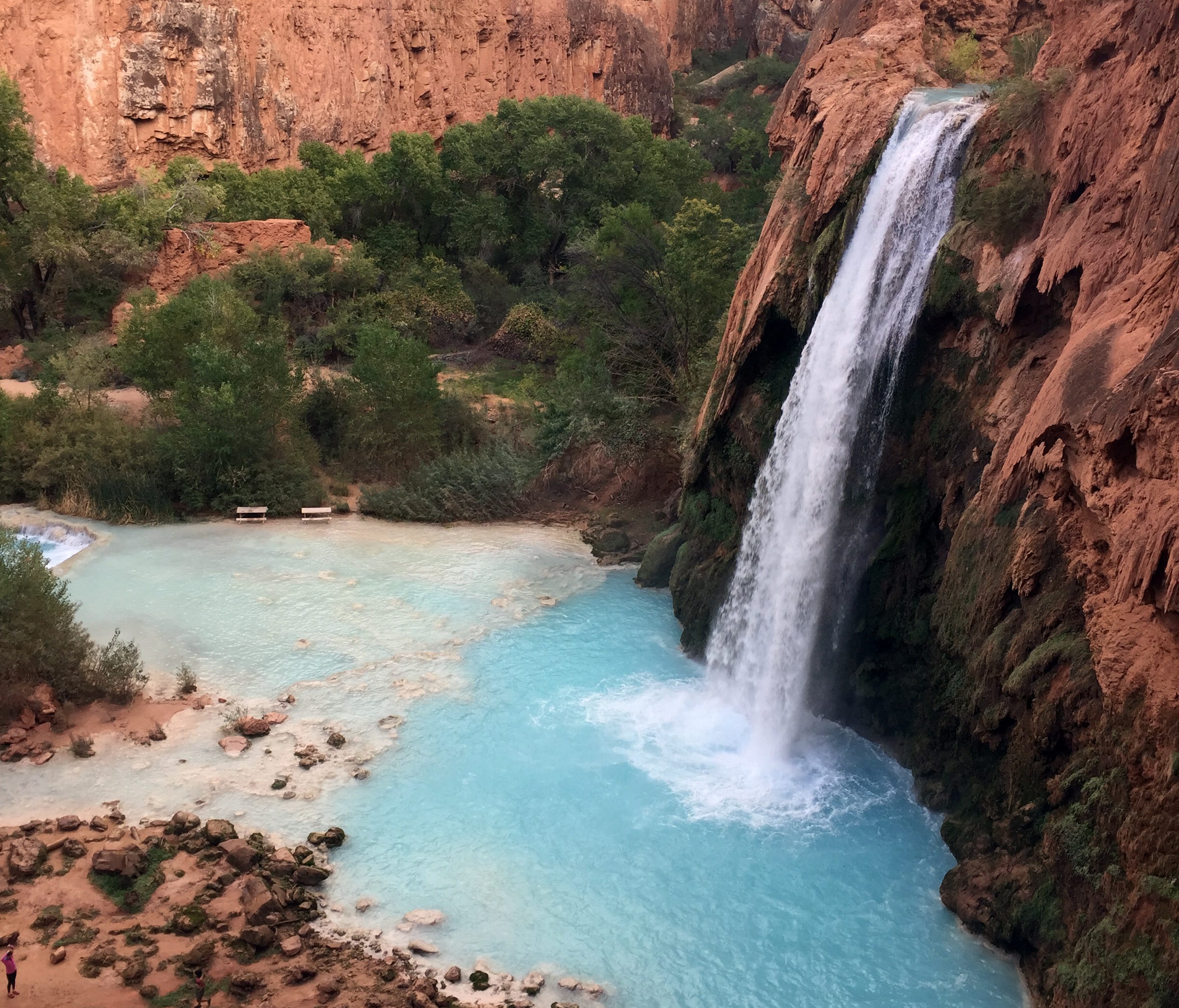 Havasu Falls is one of the most photographed spots on the trail to the Havasupai campground. Nov. 1, 2016