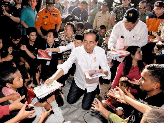 A handout photo made available by Indonesian Presidential