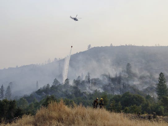 Fighting the Detwiler Fire from the ground and air,